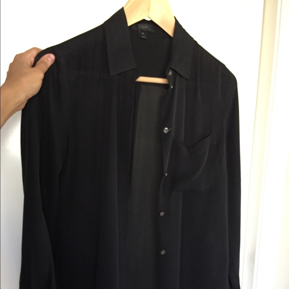 100% Silk button-down blouse